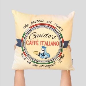 Guido inspired Pillow Cover | Disney Pixar Cars - Caffe Italian - coffee